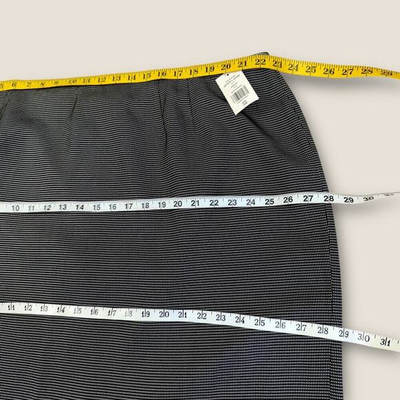 Tahari Arthur S Levine Casual Pencil Skirt Houndstooth Plus Size 24W Black White - Picture 12 of 14